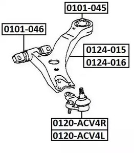 Рычаг подвески ASVA 0101-046