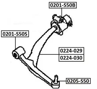 Сайлентблок asva ASVA 0201-S50S
