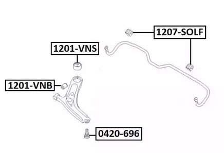 Опора шаровая ASVA 0420-696