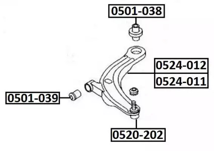 Сайлентблок ASVA 0501-039