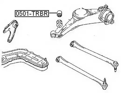 0501-trbr mazda tribute ep 00 сайлентблок заднего рычага ASVA 0501-TRBR