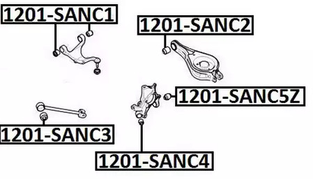 Сайлентблок рычага подвески ASVA 1201-SANC4