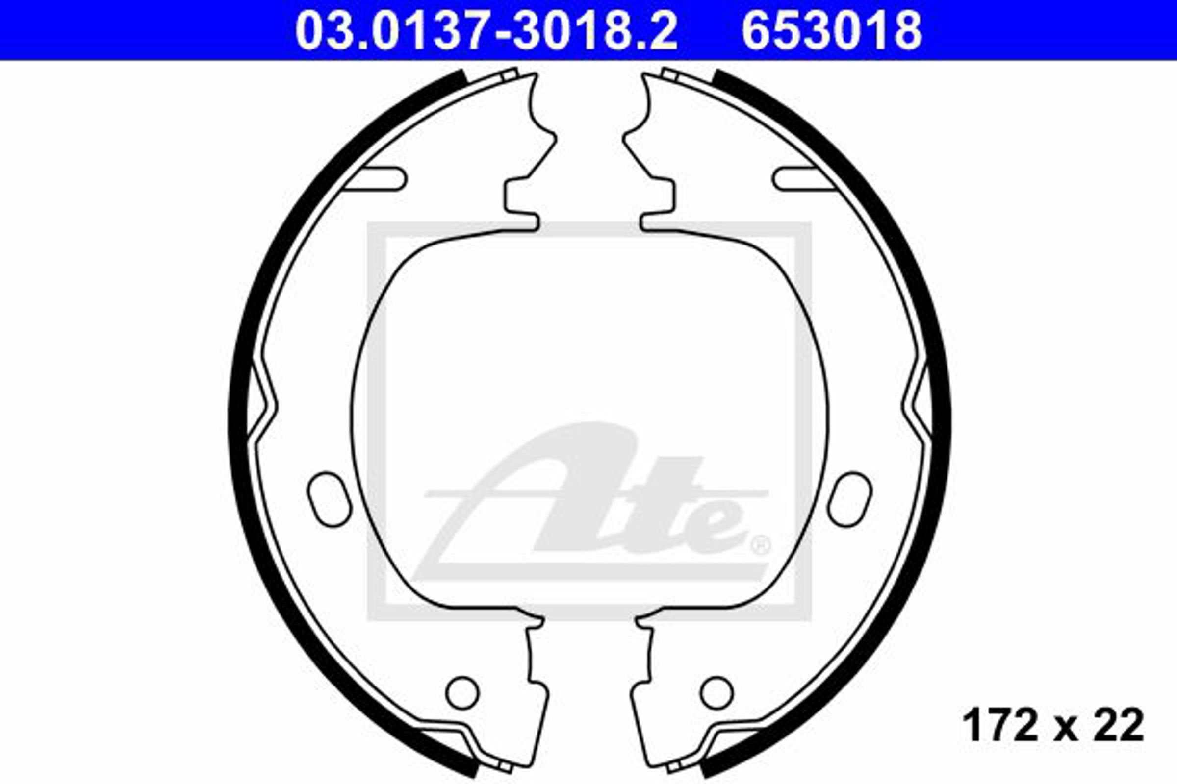 Колодки тормозные барабанные ATE 03.0137-3018.2