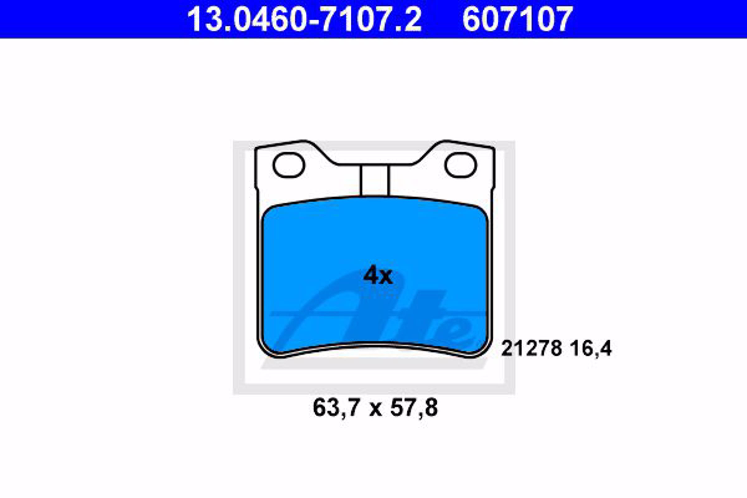 Тормозные колодки ATE 13.0460-7107.2