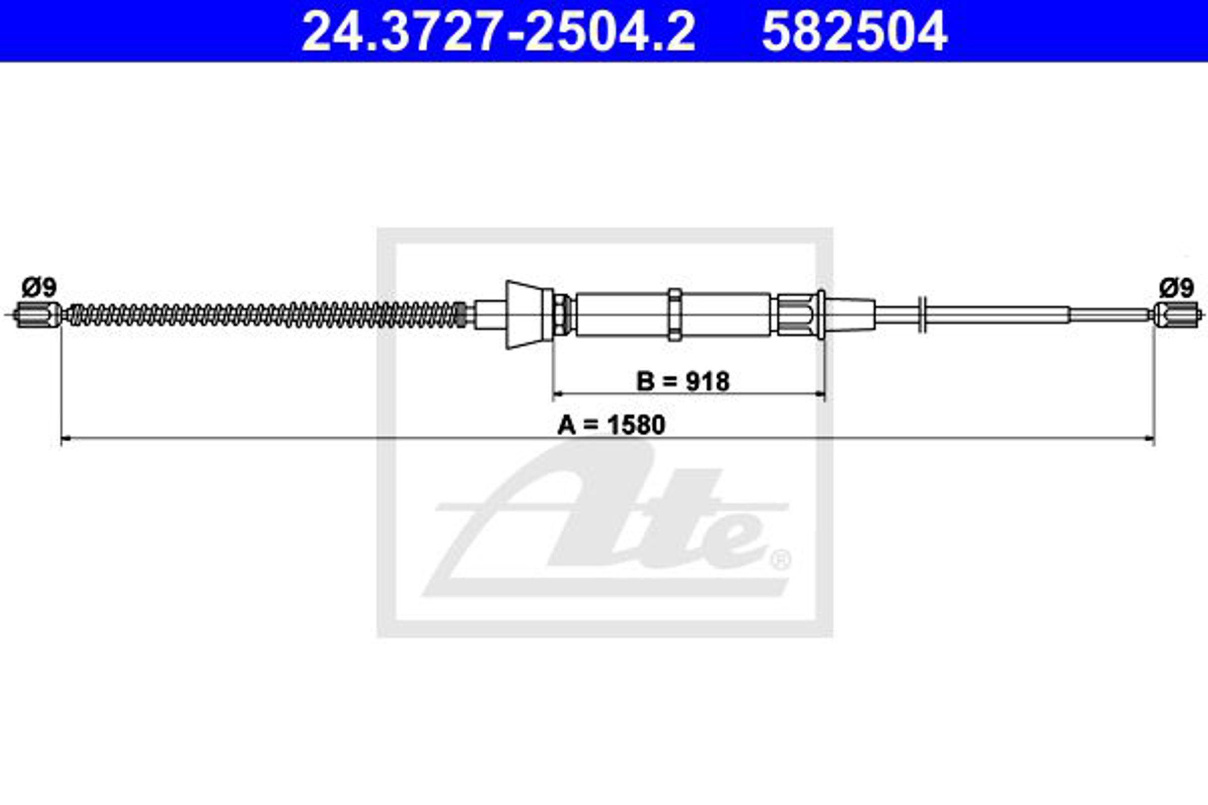 Трос стояночного тормоза l1585 (барабаны) skoda fabia seat cordobaibiza vw polo all 02