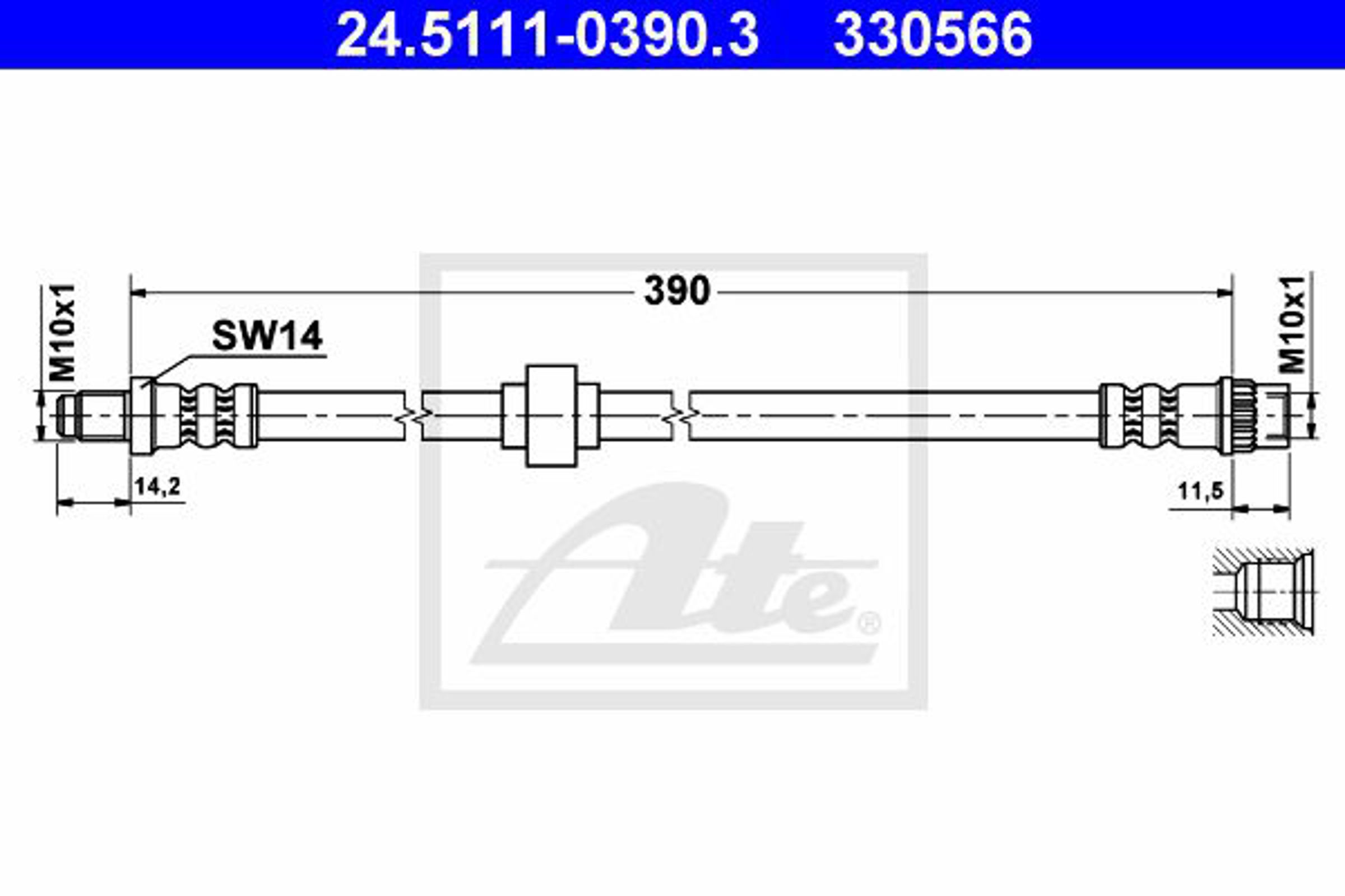Шланг тормозной ATE 24.5111-0390.3