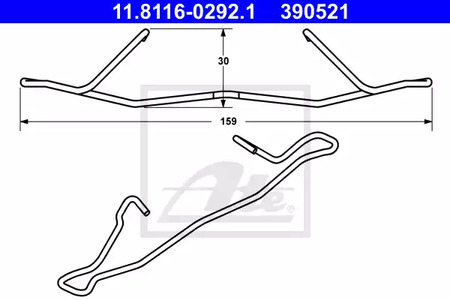Пружина тормозного суппорта ATE 11.8116-0292.1