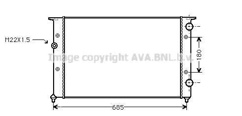 Радиатор охлаждения двигателя AVA QUALITY COOLING VNA2102