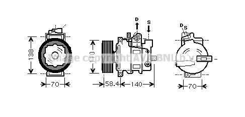 Компрессор кондиционера AVA QUALITY COOLING VNAK265