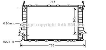 Радиатор охлаждения двигателя AVA QUALITY COOLING AIA2078