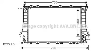 Радиатор охлаждения двигателя AVA QUALITY COOLING AIA2084