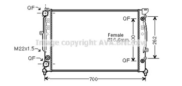 Радиатор охлаждения двигателя AVA QUALITY COOLING AIA2122