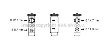 Расширительный клапан кондиционера AVA QUALITY COOLING BW1171