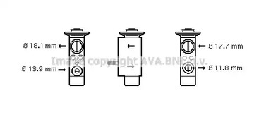 Расширительный клапан кондиционера AVA QUALITY COOLING BW1238