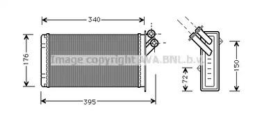 Теплообменник отопления салона AVA QUALITY COOLING CN6129