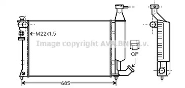 Радиатор охлаждения двигателя AVA QUALITY COOLING CNA2140
