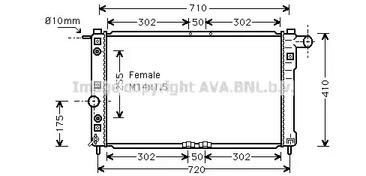 Радиатор охлаждения двигателя AVA QUALITY COOLING DW2010
