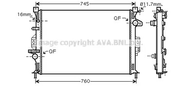 Радиатор охлаждения двигателя AVA QUALITY COOLING FDA2425