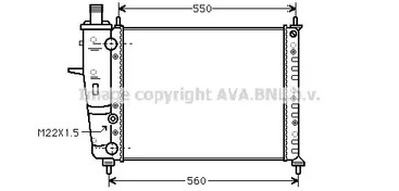 Радиатор охлаждения двигателя AVA QUALITY COOLING FT2160