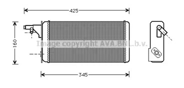 Теплообменник отопления салона AVA QUALITY COOLING IVA6019