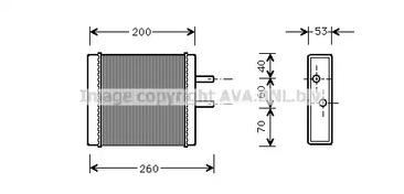 Теплообменник отопление салона AVA QUALITY COOLING KA6009