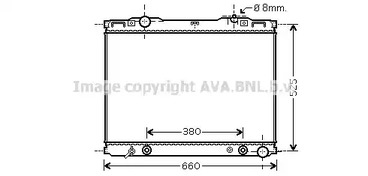 Радиатор охлаждение двигателя AVA QUALITY COOLING KAA2139