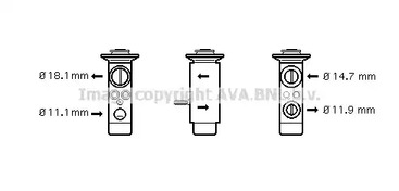 Расширительный клапан кондиционера AVA QUALITY COOLING MS1461