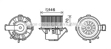 Вентилятор салона AVA QUALITY COOLING MS8648