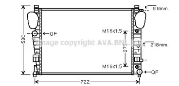 Радиатор охлаждения двигателя AVA QUALITY COOLING MSA2306