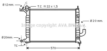 Радиатор охлаждения двигателя AVA QUALITY COOLING OLA2221
