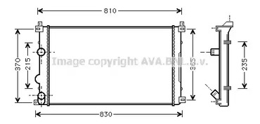 Радиатор охлаждение двигателя AVA QUALITY COOLING RTA2321