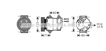 Компрессор кондиционера AVA QUALITY COOLING RTAK103