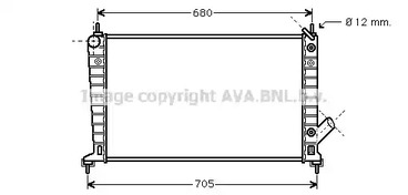 Радиатор охлаждения двигателя AVA QUALITY COOLING SB2036