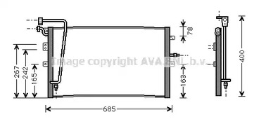 Конденсатор кондиционера AVA QUALITY COOLING SB5039