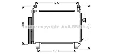 Конденсатор кондиционера AVA QUALITY COOLING TOA5407D