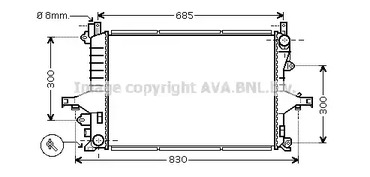 Радиатор охлаждение двигателя AVA QUALITY COOLING VOA2116