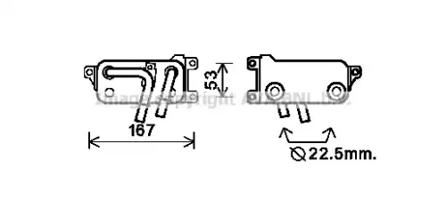 Масляный радиатор коробки акпп AVA QUALITY COOLING BW3401