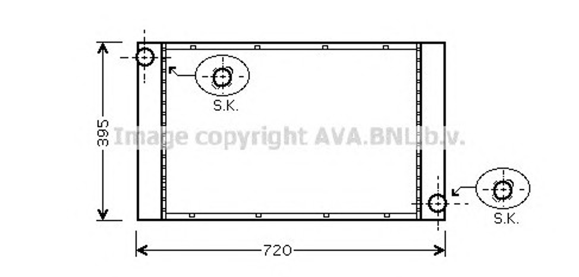 Радиатор охлаждения двигателя AVA QUALITY COOLING BWA2287