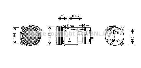 Компрессор кондиционера AVA QUALITY COOLING VNAK050
