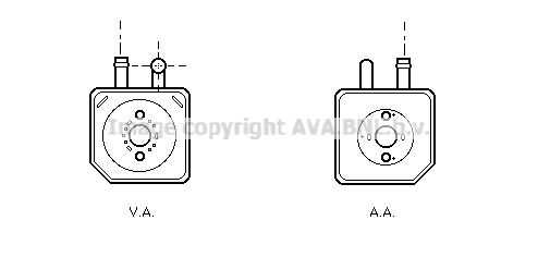 Масляный радиатор двигательного масло AVA QUALITY COOLING VN3082