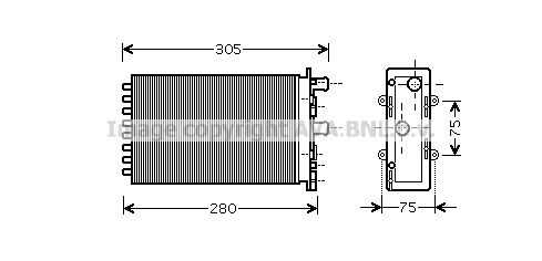 Радиатор печки AVA QUALITY COOLING VNA6239