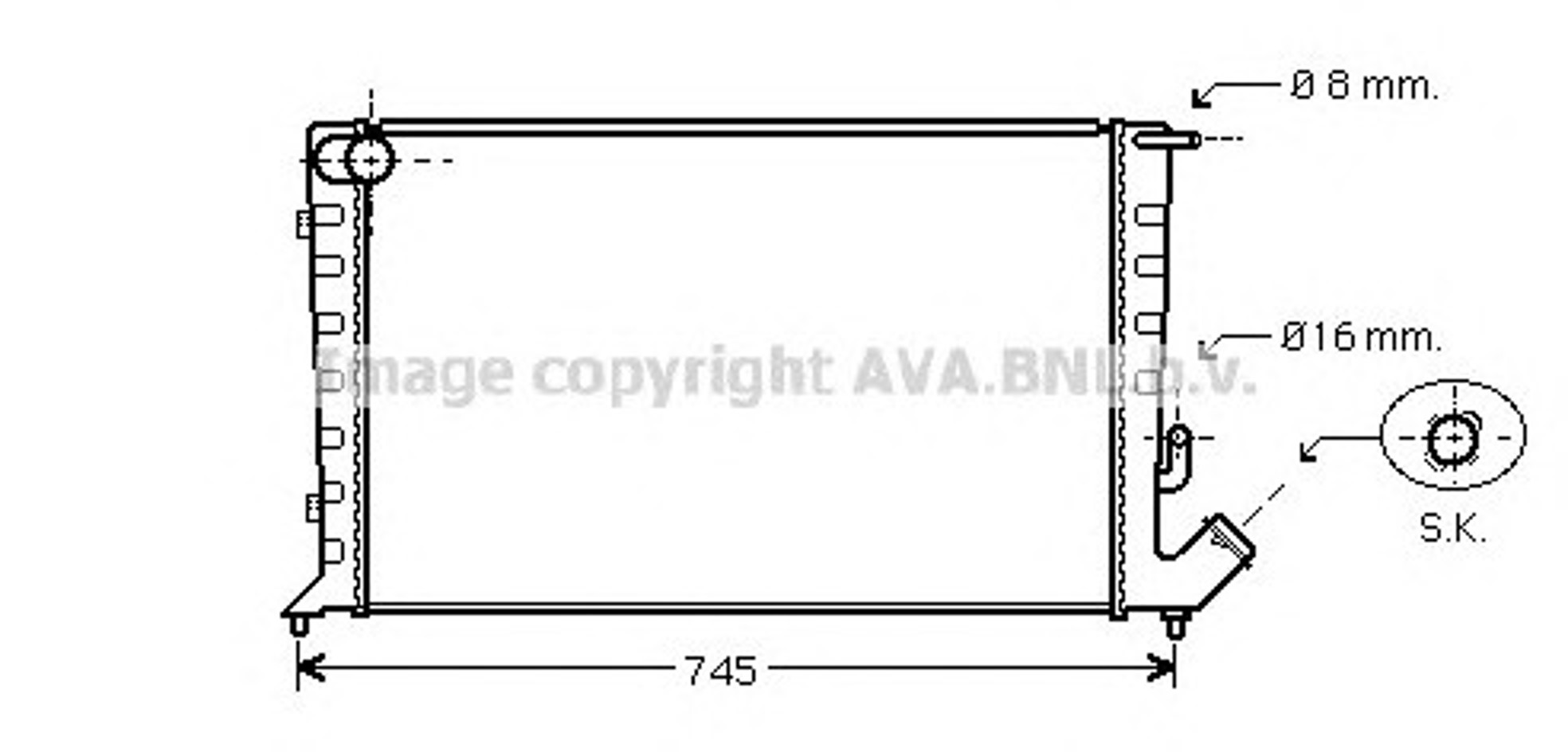 Радиатор системы охлаждения AVA QUALITY COOLING CN2211