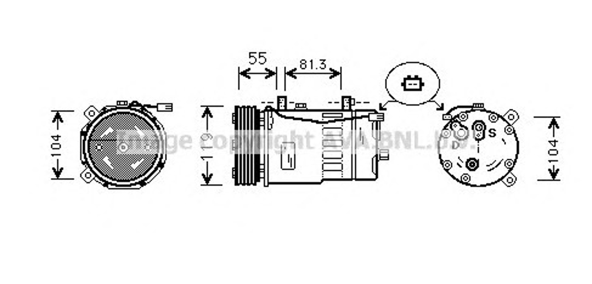 Компрессор кондиционера AVA QUALITY COOLING AIK001