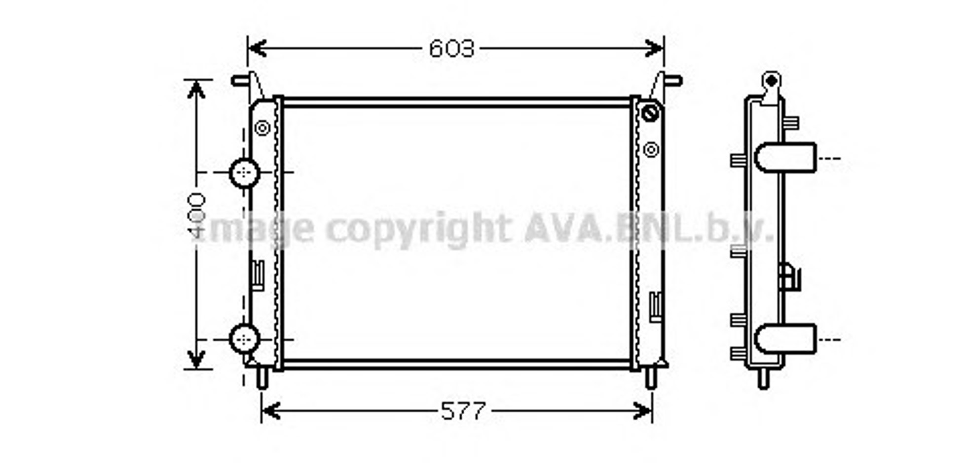 Радиатор системы охлаждения AVA QUALITY COOLING FTA2336