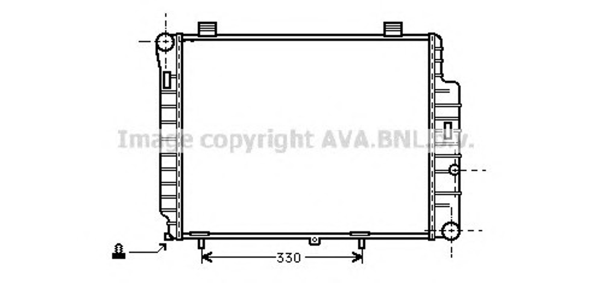 Радиатор системы охлаждения AVA QUALITY COOLING MSA2155
