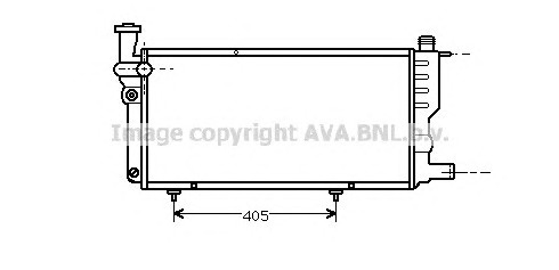 Радиатор системы охлаждения AVA QUALITY COOLING PE2099