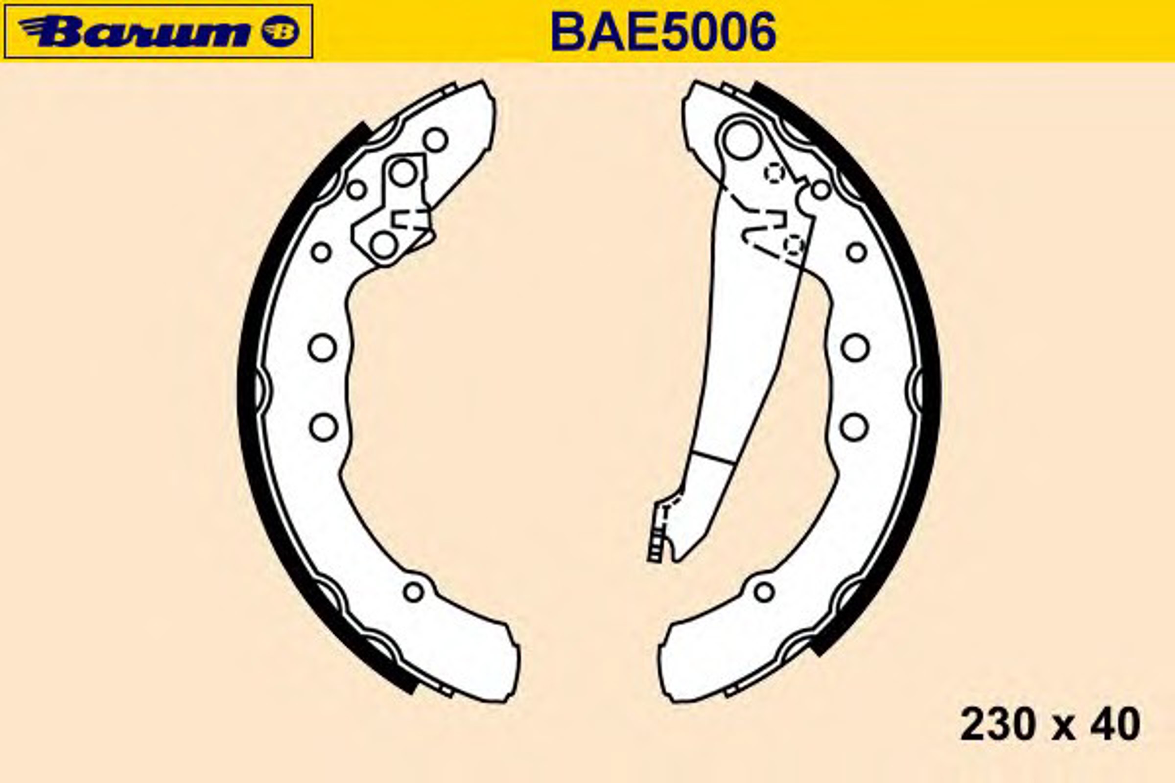 Комплект тормозных колодок BARUM BAE5006
