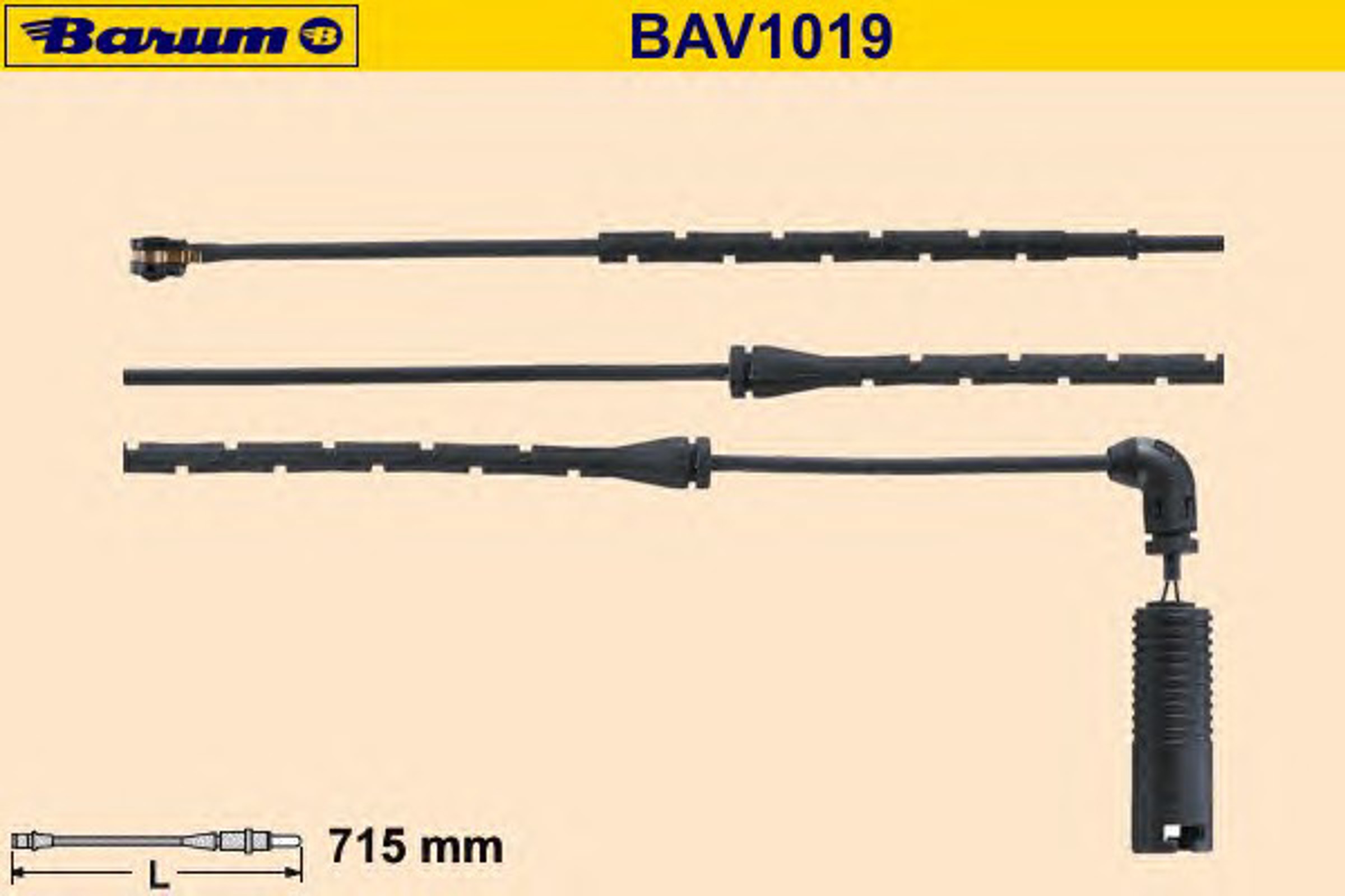 Датчик износа тормозных колодок BARUM BAV1019