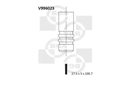 Клапан двигателя выпускной BGA V996023