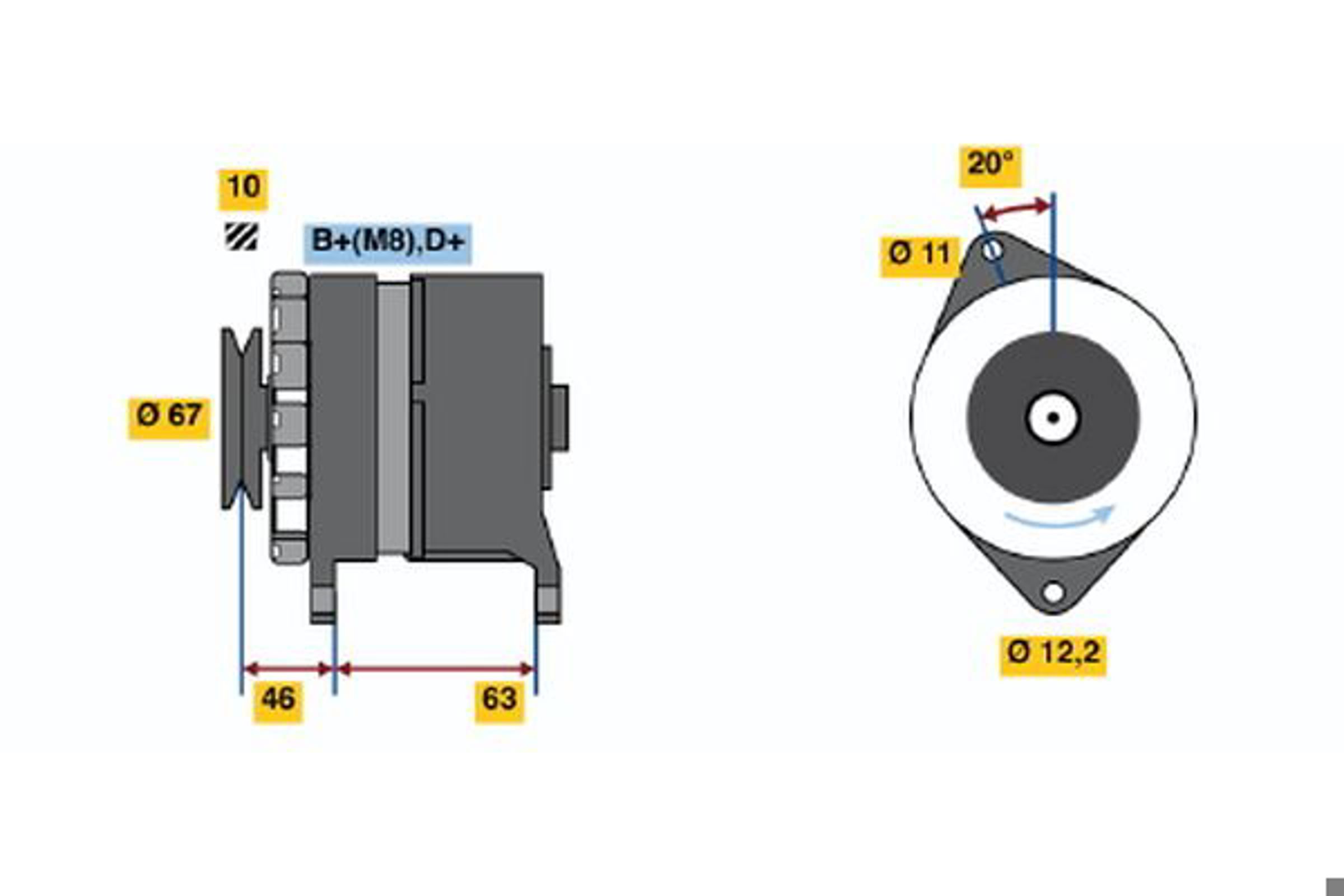 Генератор BOSCH 0120469710